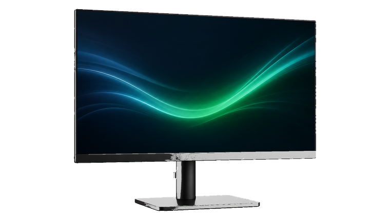 Monitor profissional em fundo transparente